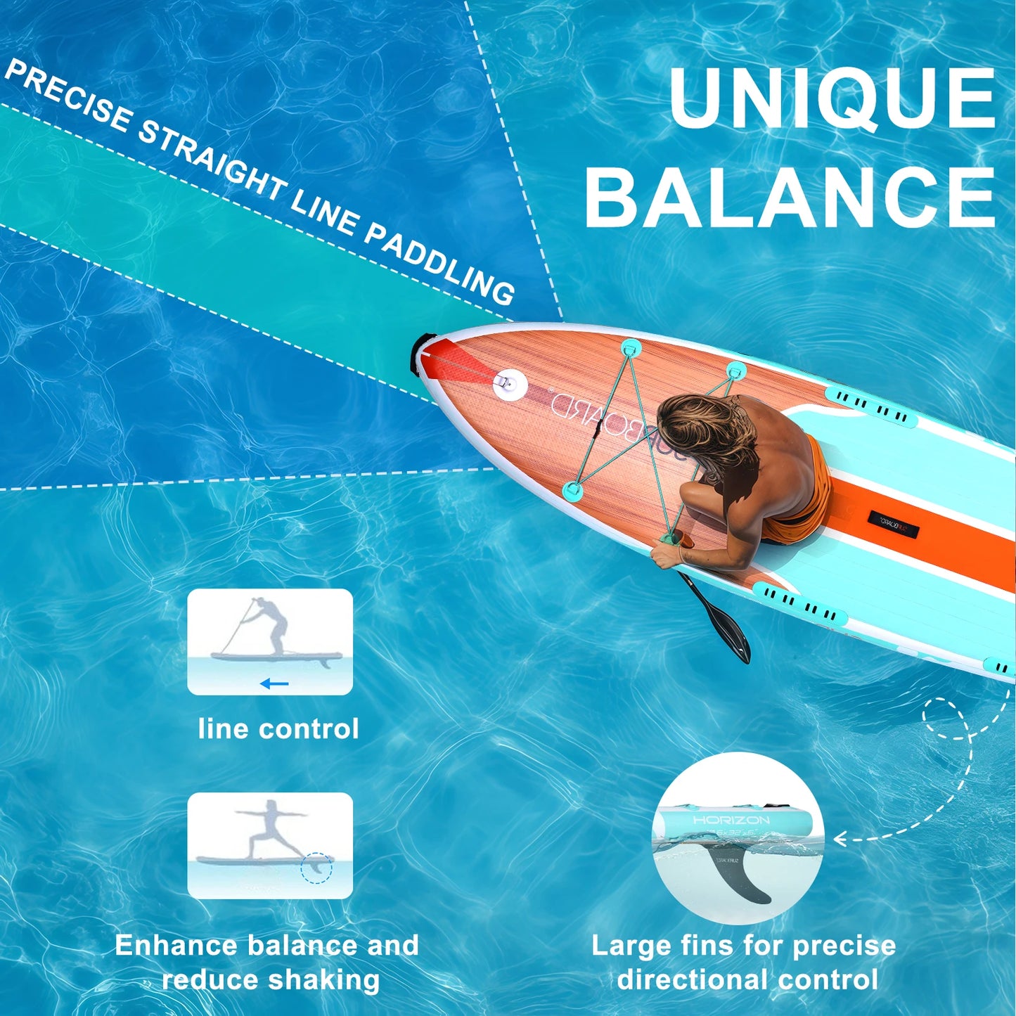 Portable Inflatable Stand up Paddle Board for Fishing and Recreation with Eco Friendly Supboard Construction and Durable Heavy