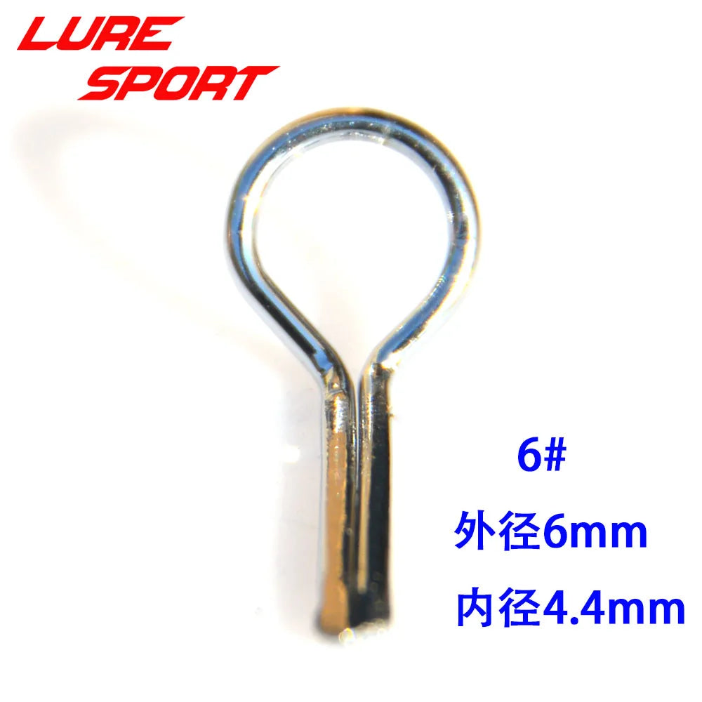 LureSport 30 pcs MOG fly rod guide Steel Ring guide silver frame rod repair Fishing Rod Building component Repair DIY Accessory