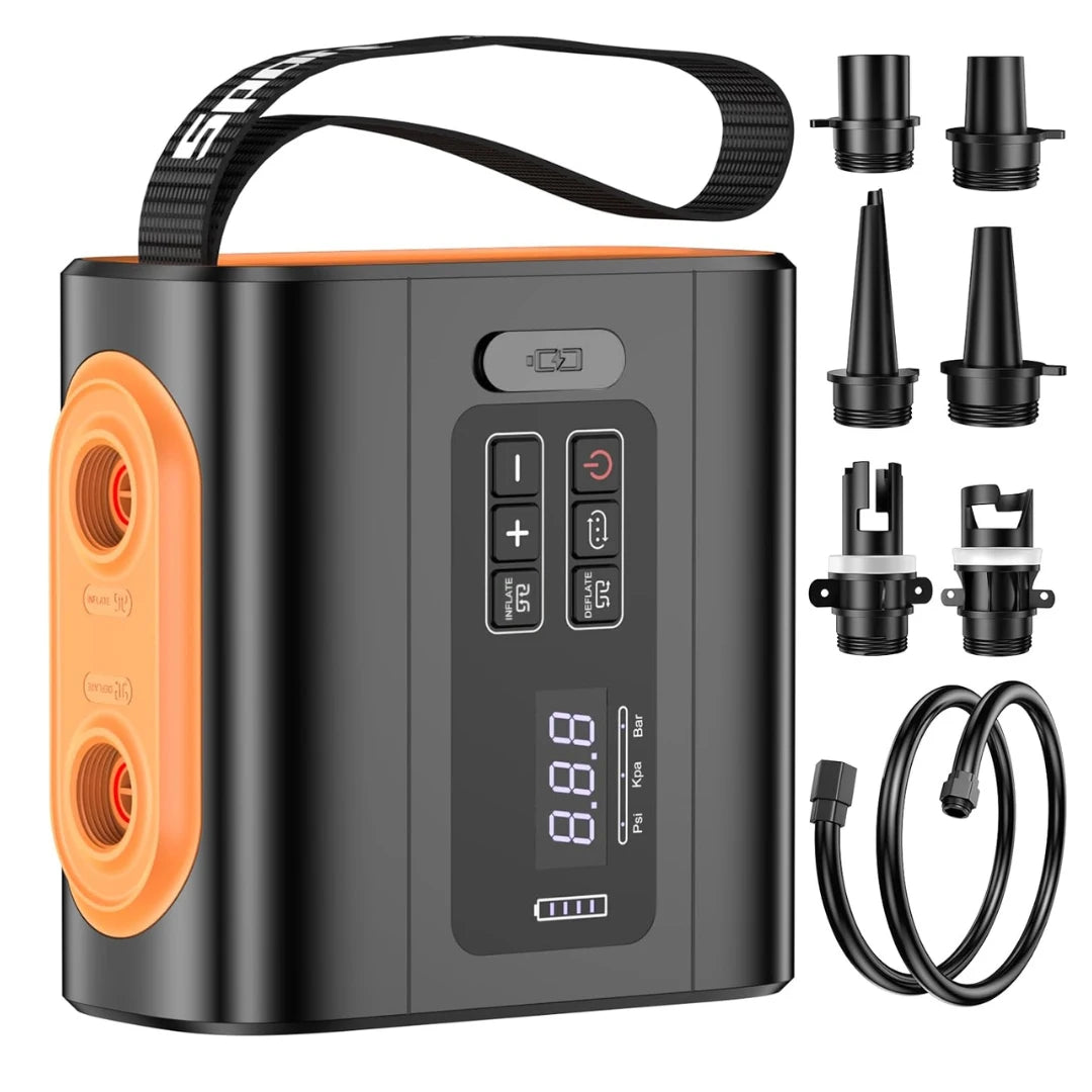 WESTTUNE Outdoor Wireless Air Pump Travel Vacuum Pump with Inflatable Deflate Portable Electric MINI Inflatable Pumps for Mats