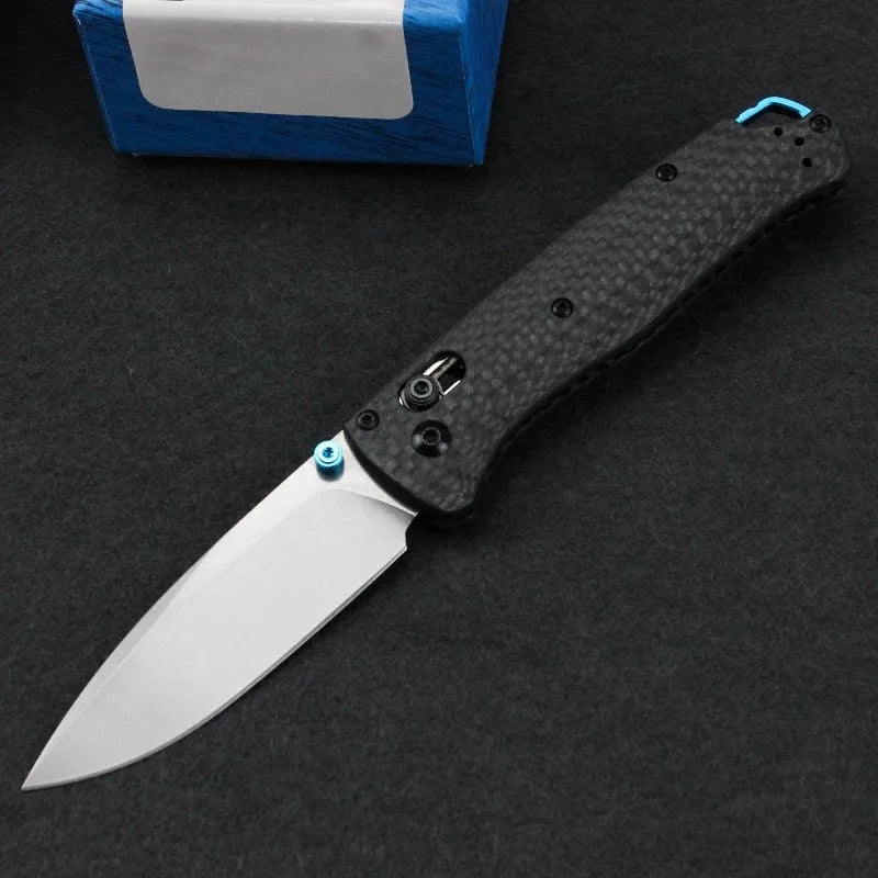 Bugout 535 Outdoor Folding Pocket Knife Damascus Steel Carbon Fiber Handle Hunting Tactical Knife Camping Fishing EDC Tool