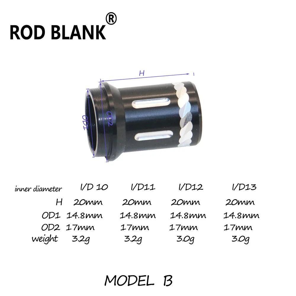 Rod Blank 5Pcs/Lot Fishing Rod Building Front Aluminum Trim Part Rod Building Component Fishing Rod Repair Aluminum Accessories