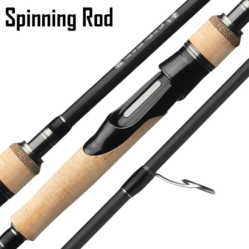 High Density Carbon Fiber Lure Carp Trout Fly Fishing Rod 3 Sections Spinning Casting Rod Medium Hardness Ultra Fast Action