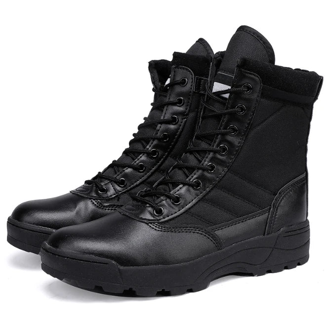 New Popular Fashion Men's Boots Winter Outdoor Leather Breathable Combat Plus Size Desert Boots Men's Hiking Shoes