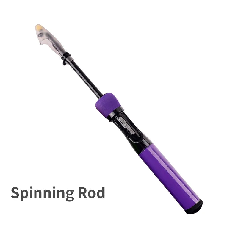 1.2m 1.5m Spinning Rod Carbon Fiber Ultralight Telescopic Casting Rod Kids Travel Mini Pole Fishing Reel Carp Fishing Tools