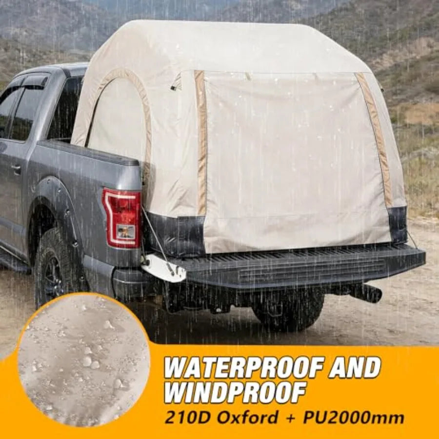 Electric Inflatable Truck Bed Tent with Mattress Waterproof PU2000mm with Air Pump Pickup Truck Tent Fits 5.5-6.7FT Full Size S
