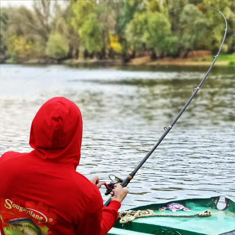 Sougayilang 99% Carbon Portable Telescopic Fishing Rod Spinning Fish Hand Fishing Tackle Casting Rod Good Carp Sea Fishing Pole