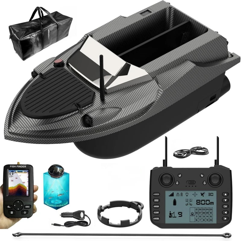 Sonar V080 12V 800M Bait Boat 9 Fishing Spots 180 Fishing Spots Load 3KG Fish Finder Dual Motor Smart Cruise Return Trawler