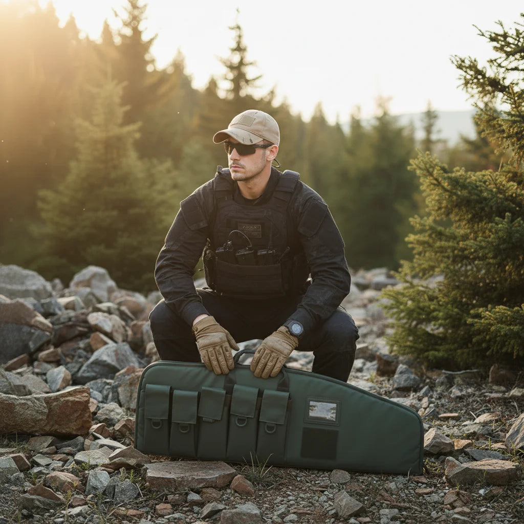 Custom Logo Tactical Case 42 Inch Waterproof PVC Soft Shell Tactical Bag Wholesale Hunting Fishing Carry Bag