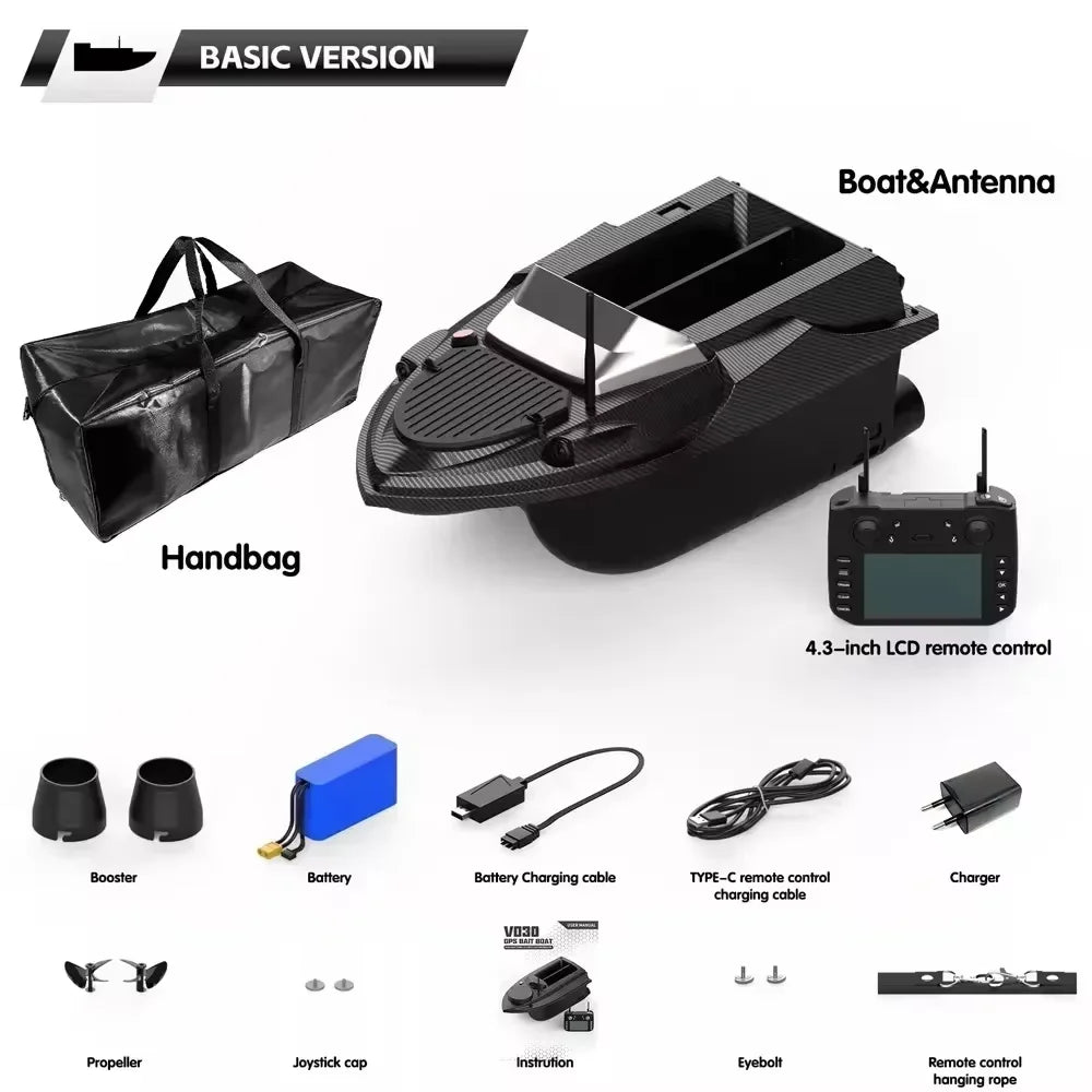 Sonar V080 12V 800M Bait Boat 9 Fishing Spots 180 Fishing Spots Load 3KG Fish Finder Dual Motor Smart Cruise Return Trawler