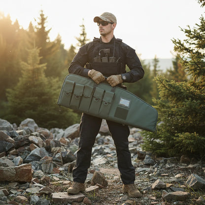 Custom Logo Tactical Case 42 Inch Waterproof PVC Soft Shell Tactical Bag Wholesale Hunting Fishing Carry Bag