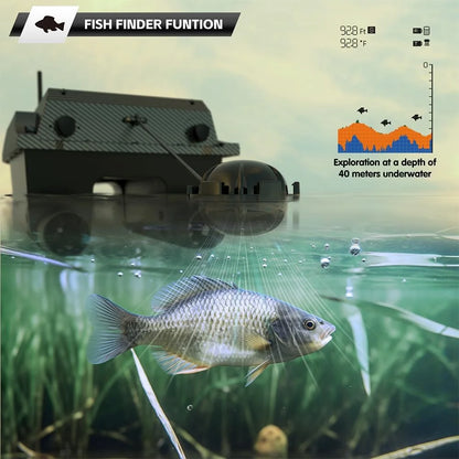 Sonar V080 12V 800M Bait Boat 9 Fishing Spots 180 Fishing Spots Load 3KG Fish Finder Dual Motor Smart Cruise Return Trawler