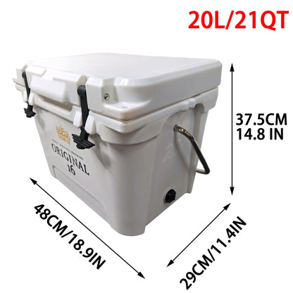 20 Liter Classic Plastic Rotational Molding Portable Cooler Box Travel Party Ceremony Camping Fishing Sports Medical Household