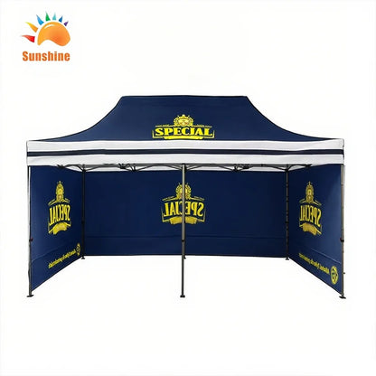 Custom Outdoor Square Tent 10x10 Waterproof Advertising Tent with Logo Printing Ideal for Trade Shows and Camping Events