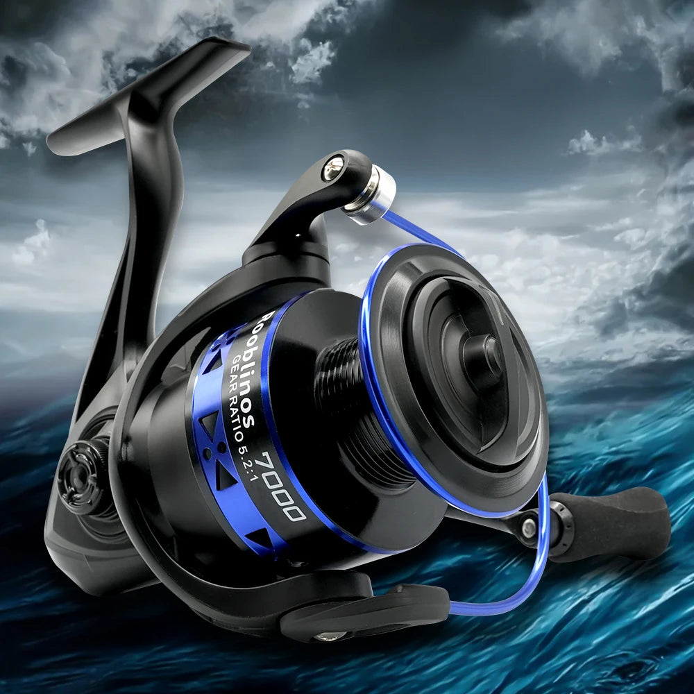 Rooblinos EASTING 5.2:1 Left-handed Spinning Reel  Suitable for Fishing in Rivers and Lakes 800-7000 Series