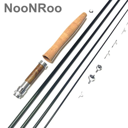 Fly Rod Combo Kit, Fast Action Fly Blank, A Grade Cork Grip, Fishing Rod Combo, IM8, 8ft, 6Inch, 4Wt, 4Pcs NooNRoo