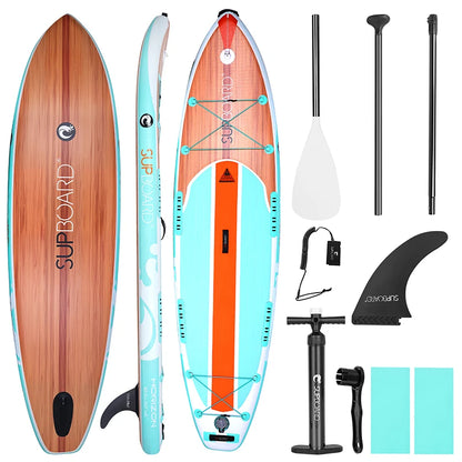 Portable Inflatable Stand up Paddle Board for Fishing and Recreation with Eco Friendly Supboard Construction and Durable Heavy
