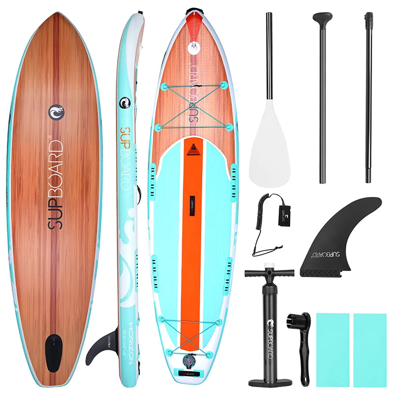 Portable Inflatable Stand up Paddle Board for Fishing and Recreation with Eco Friendly Supboard Construction and Durable Heavy