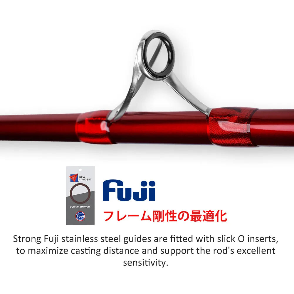 NOEBY Surf Fishing Rod 397BX 428BX 100-260g 3 Section Fuji Parts Japan Carbon Rockfishing Spinning Rod for Sea Surfcasting Rods