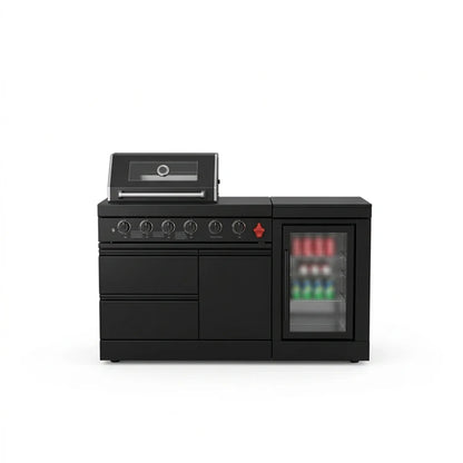 US in Stock All Weather Resistant Modular Outdoor Kitchen Stainless Steel BBQ Cabinets Island for Garden Cooking