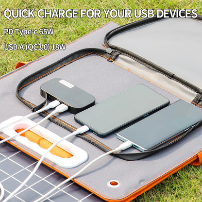Free Shipping USA Warehouse Dropshipping Fast Charge 5V 18V 100W Foldable Folding Portable Solar Panel for Camping