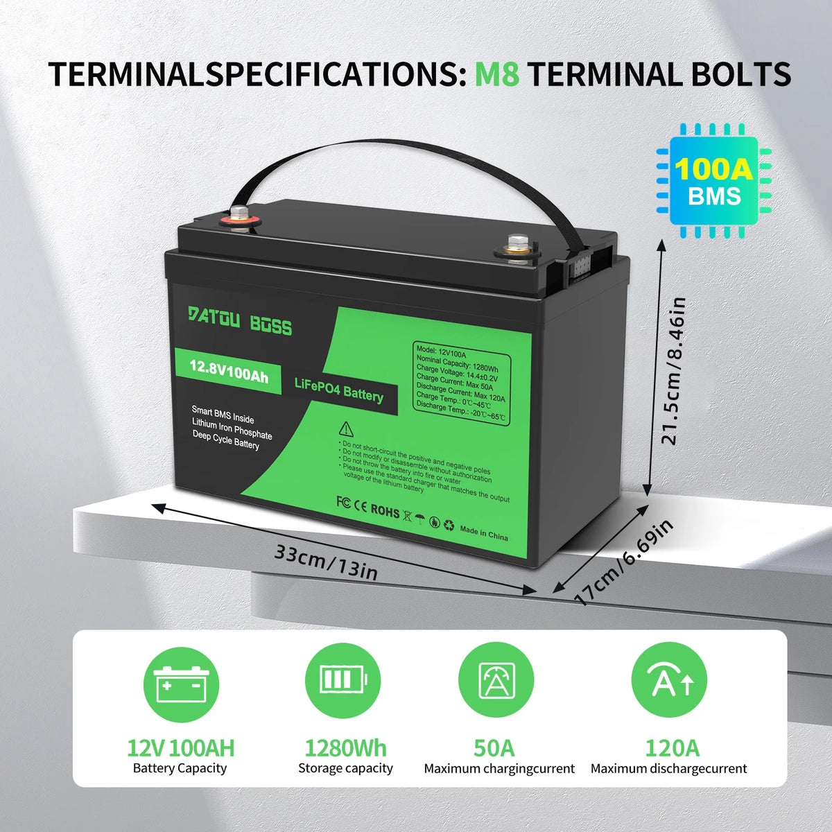 USA EU STOCK NO TAX 12V 100ah LIFEPO4 Battery Built-in BMS for RV Car Boat and Fishing Batteries Lithium Ion Batteries Pack