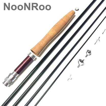 NooNRoo IM8 8ft 6inch 4pc 1wt  Fly Rod DIY Cambo Kit  fast Action fly blank with A Grade Cork Grip Fly fishing rod combo