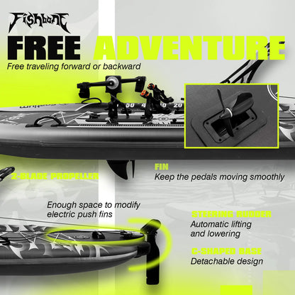 Spatium US Local Warehousedrive Drop Stitch 0.9PVCInflatable Fishing Kayak with Seat Resistant to Seawater Corrosion for Fishing