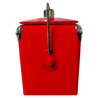 Vintage Iron Coca Ice Chest Beverage Cooler Bottle Opener 14QT Portable Cooler with Handle for Camping Beach RV BBQ Fishing