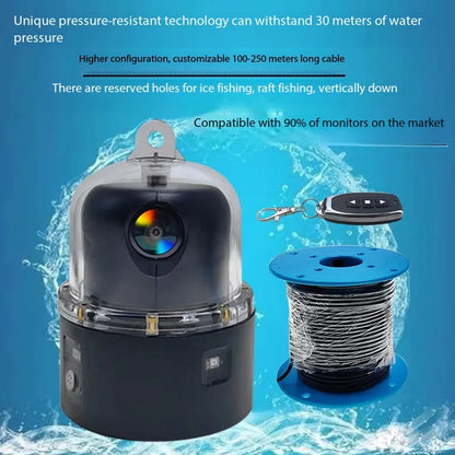 HD Split-Screen Live View Fish Finder - Wireless Direct Connection to Smartphones, Ideal for Kayak Fishing & Shore Angling