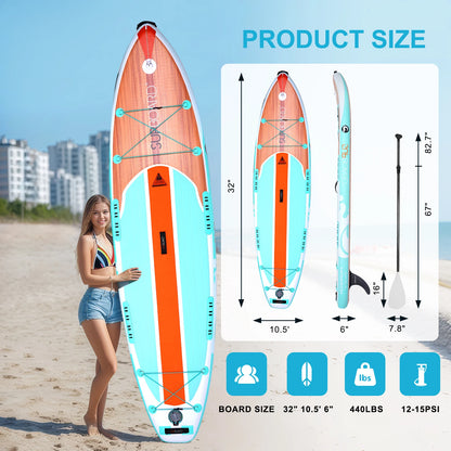 Portable Inflatable Stand up Paddle Board for Fishing and Recreation with Eco Friendly Supboard Construction and Durable Heavy
