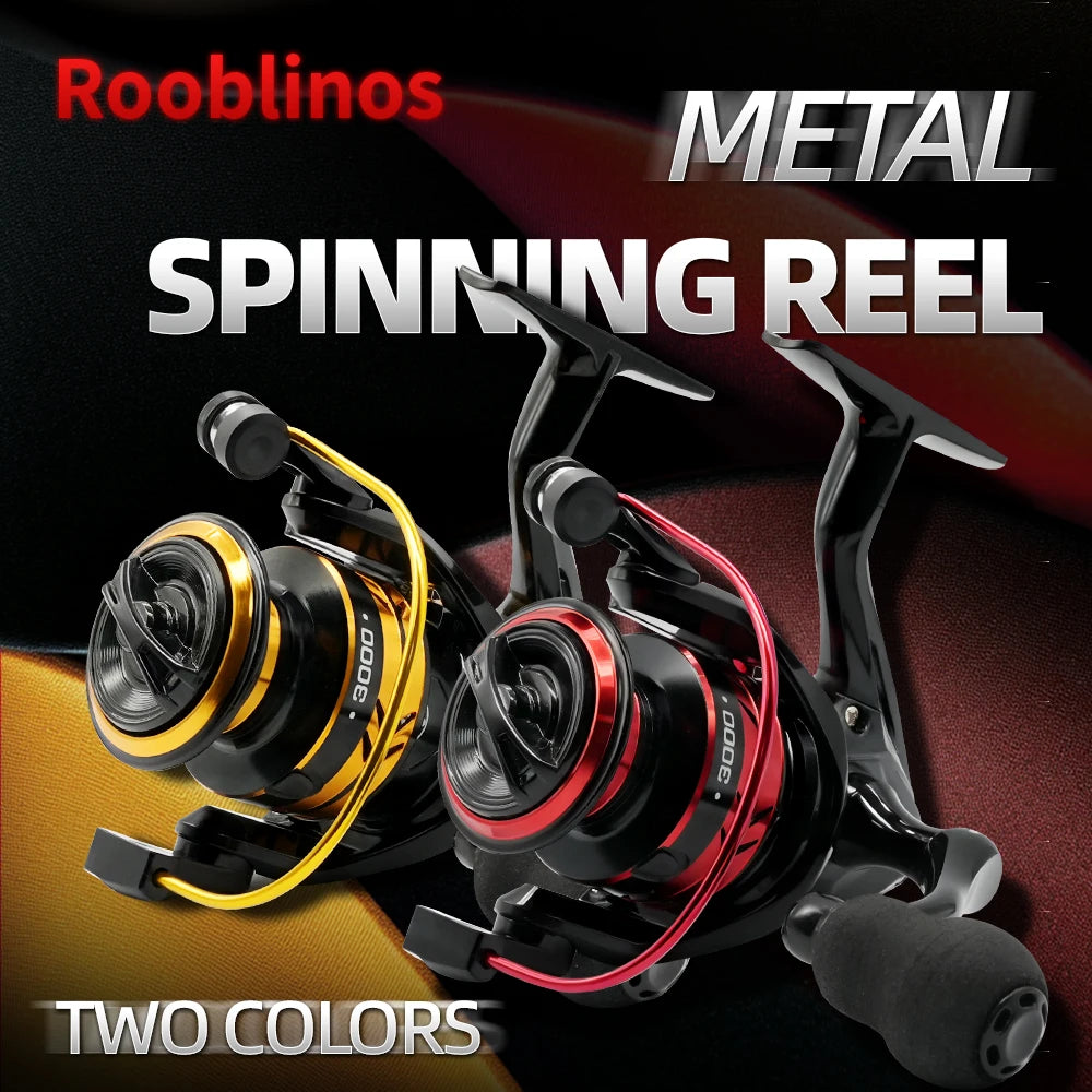Roblinos RYG-E Left Hand Spinning Reel 4.8:1 Gear Ratio 140g Plastic Anti-Reverse Line Twist Prevention Trolling Fishing