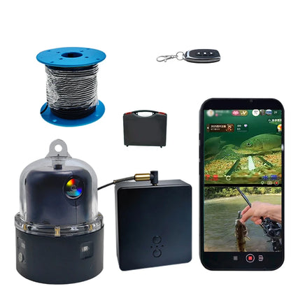 HD Split-Screen Live View Fish Finder - Wireless Direct Connection to Smartphones, Ideal for Kayak Fishing & Shore Angling