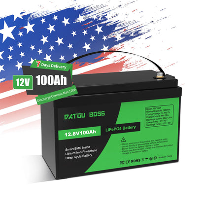 USA EU STOCK NO TAX 12V 100ah LIFEPO4 Battery Built-in BMS for RV Car Boat and Fishing Batteries Lithium Ion Batteries Pack