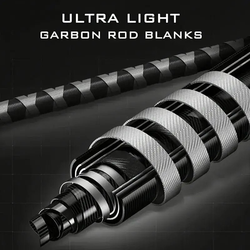 Carp Surf Fishing Rod High Carbon Fiber 2 Sections Smooth Guide Ring Composite Spinning Bass Trout River Fly