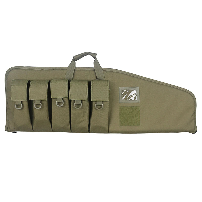 2-in-1 Tactical Hunting Fishing Rod Bag 38Inch Waterproof PVC Soft Case Padded Carry Bag for Outdoor Tactical Training