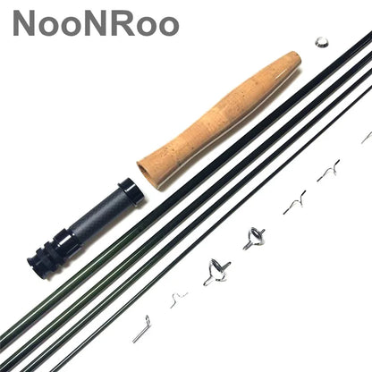 NooNRoo IM8 8ft 6inch 4pc 1wt  Fly Rod DIY Cambo Kit  fast Action fly blank with A Grade Cork Grip Fly fishing rod combo