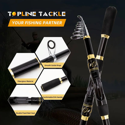 Good Quality Two Section Fishing Rod With Great Price Flexible Ice Fishing Rod and Reel Set
