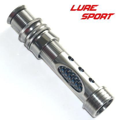 LureSport Aluminum body Carbon Tube Fly reel seat with End Cap cork grip 18cm with sunken Fly Rod Building Component