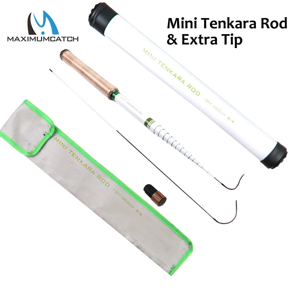 Maximumctach 8-12ft Mini Tenkara Fly Fishing Rod 6:4 7:3 Action 9/15/16Sec Telescoping Tenkara Fly Rod