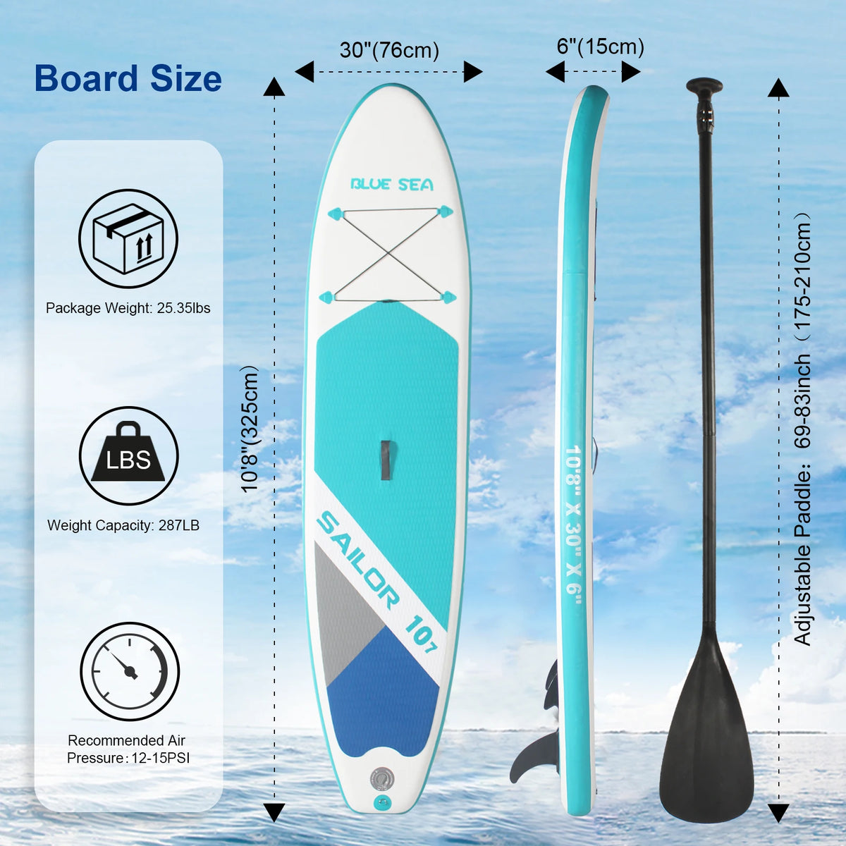 USA Warehouse Spot PVC Outdoor Game Sport Waterplay Fishing Turing Surfing Rowing Yoga Inflatable Stand up Paddle SUP Board Set