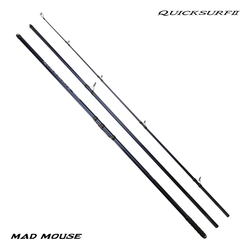 NEW MADMOUSE QUICK SURF 4.25M/4.05M BX 3 Section Fuji Parts Spiral X Carbon Surf Fishing Rod Sinker 100-300g Surf Spinning Rods