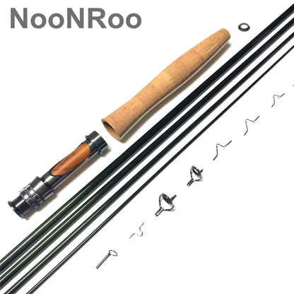 NooNRoo IM8 8ft 6inch 4pc 1wt  Fly Rod DIY Cambo Kit  fast Action fly blank with A Grade Cork Grip Fly fishing rod combo