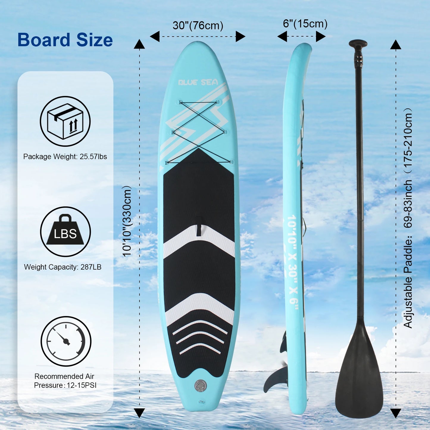 USA Warehouse Spot PVC Outdoor Game Sport Waterplay Fishing Turing Surfing Rowing Yoga Inflatable Stand up Paddle SUP Board Set