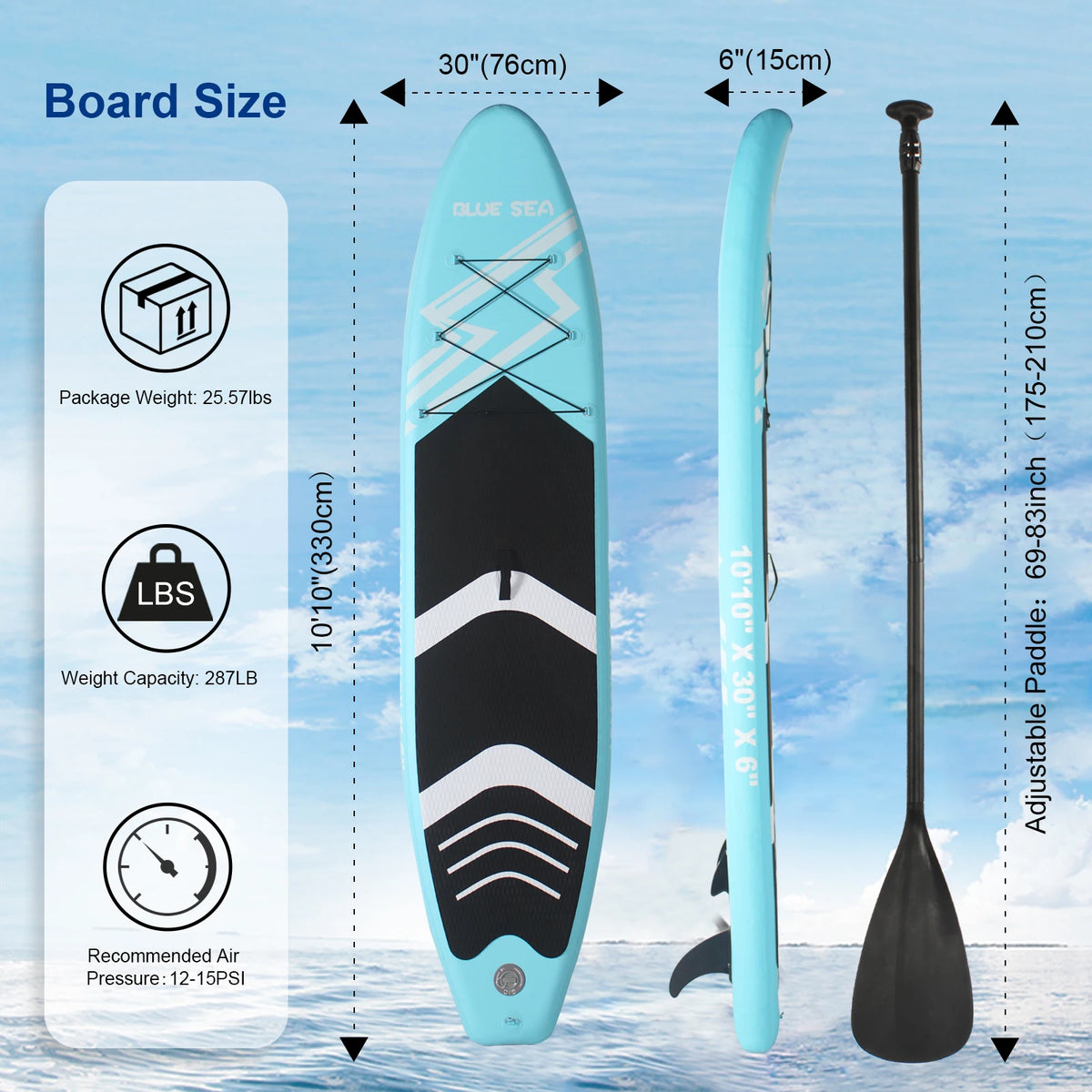 USA Warehouse Spot PVC Outdoor Game Sport Waterplay Fishing Turing Surfing Rowing Yoga Inflatable Stand up Paddle SUP Board Set