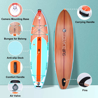 Portable Inflatable Stand up Paddle Board for Fishing and Recreation with Eco Friendly Supboard Construction and Durable Heavy