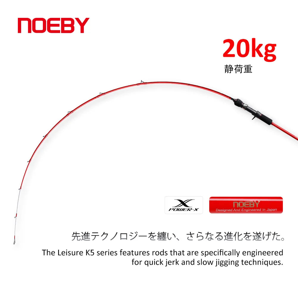Noeby Slow Jigging Fishing Rod 1.68m 1.83m 2 Section Spinning Casting Rod Lure 300g Boat Carbon Fiber Saltwater Fishing Rod