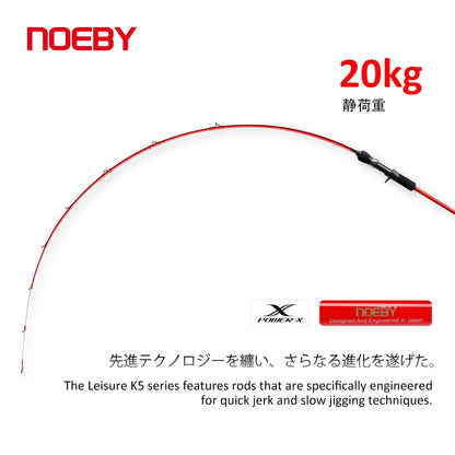 Noeby Slow Jigging Fishing Rod 1.68m 1.83m 2 Section Spinning Casting Rod Lure 300g Boat Carbon Fiber Saltwater Fishing Rod