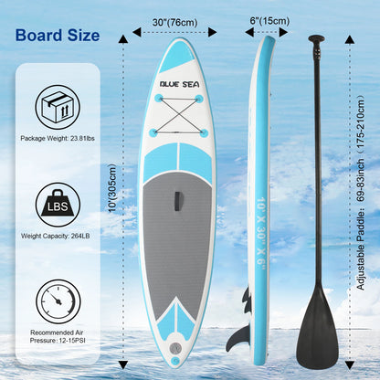 USA Warehouse Spot PVC Outdoor Game Sport Waterplay Fishing Turing Surfing Rowing Yoga Inflatable Stand up Paddle SUP Board Set
