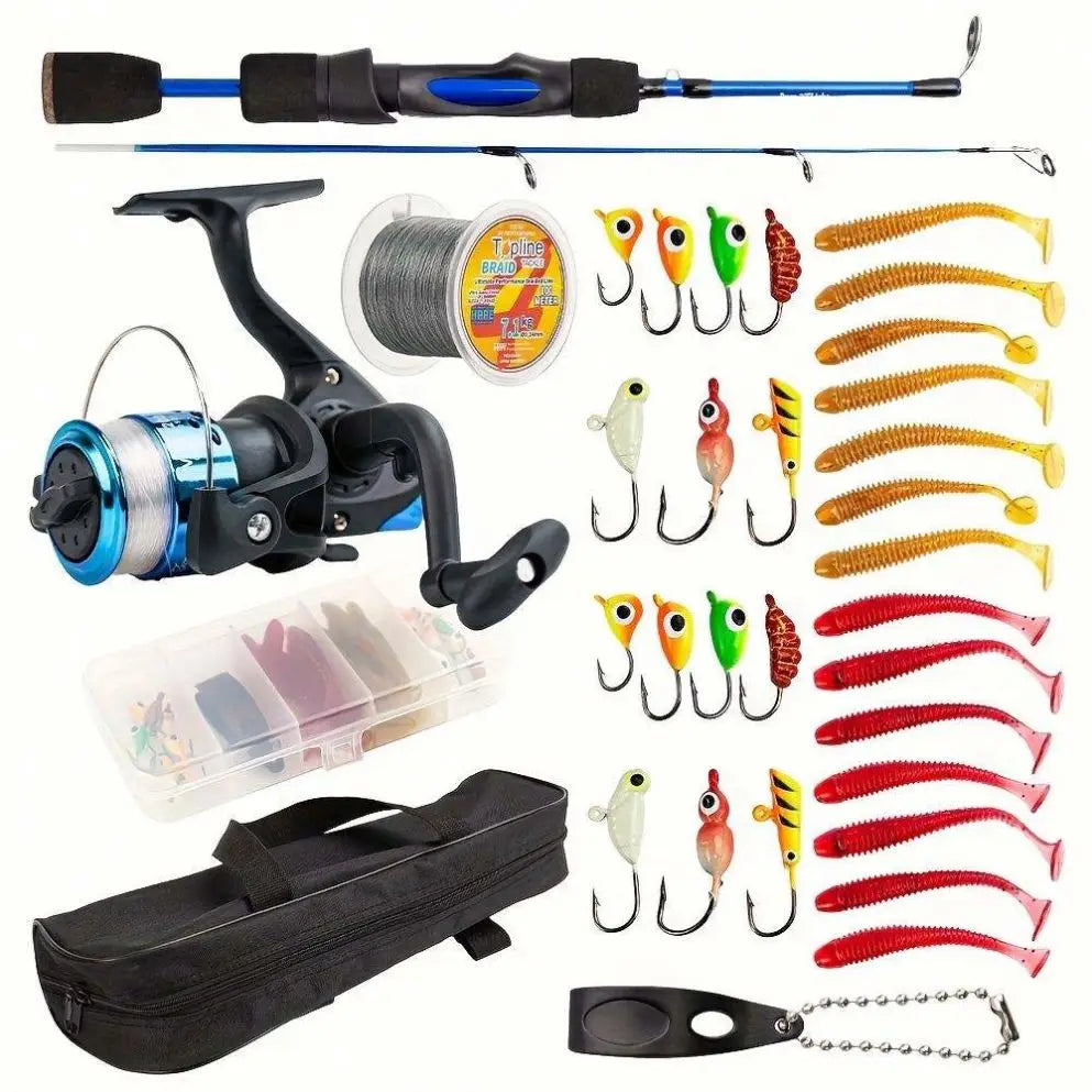 Topline Tackle High Quality Travel Fishing Pole Made in China Best Ice Fishing Rod Combo