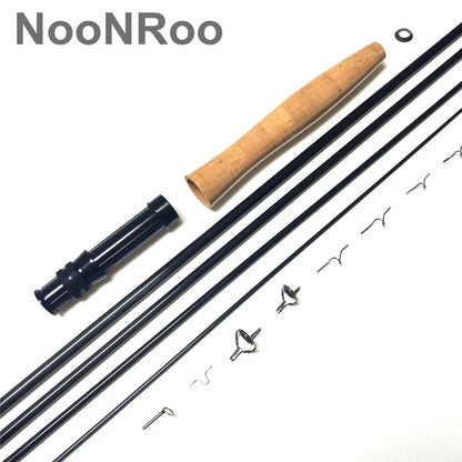 NooNRoo IM8 8ft 6inch 4pc 1wt  Fly Rod DIY Cambo Kit  fast Action fly blank with A Grade Cork Grip Fly fishing rod combo